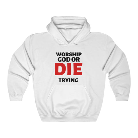 Worship God Or Die Trying Hooded Sweatshirt